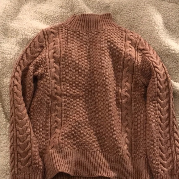 abercrombie mauve pink knit mockneck sweater in xs - Picture 4 of 5